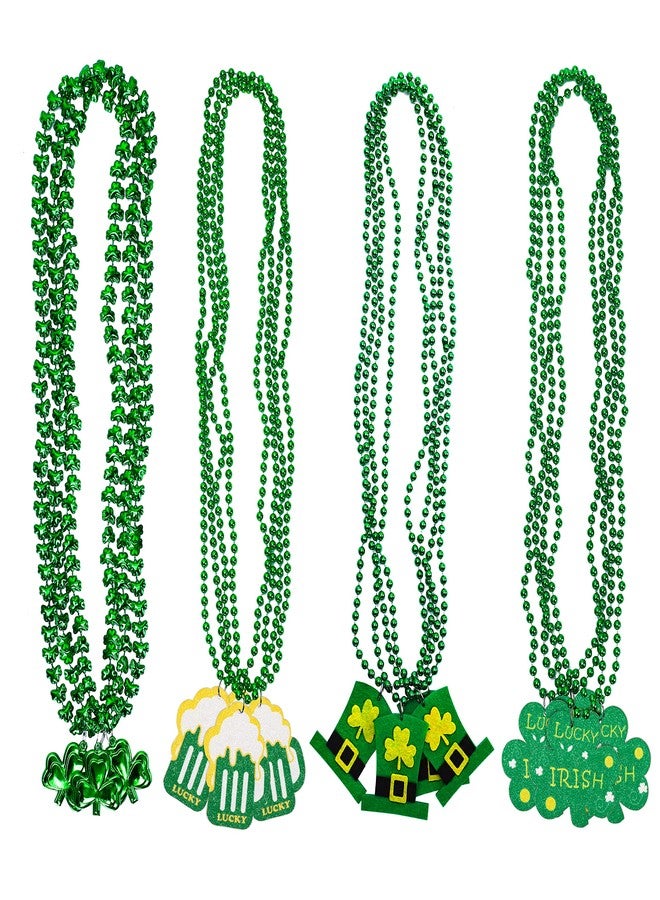 Moon Boat 18PCS St. Patrick's Day Shamrock Necklace Clover Green Bead Party Favors Irish Beer Decorations Supplies - Image 1